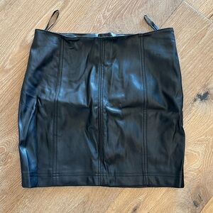 Free People Faux Leather Mini Skirt size US 8/UK 12